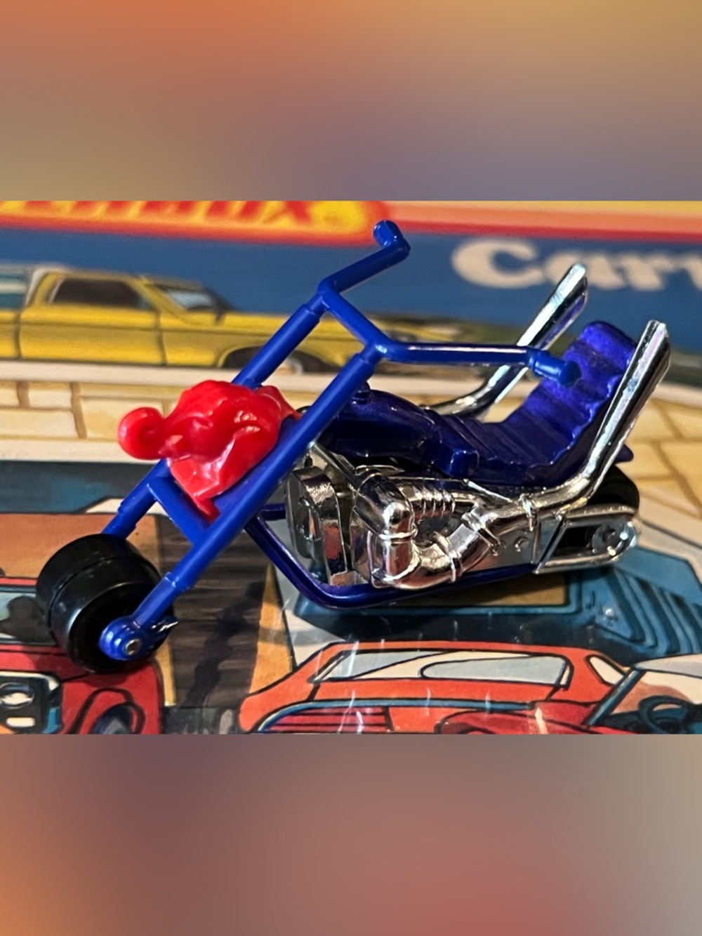 Vintage Matchbox Superfast 1972 Chopper “Jumbo Jet” No. 71 Blue Bike Lesney